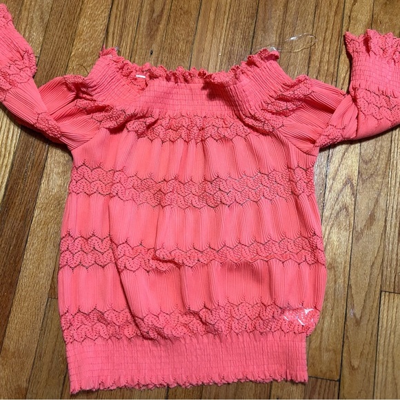 Simply Styled Orange Women's Off The Shoulder Stretch Knit Blouse L Colorful - Picture 7 of 10